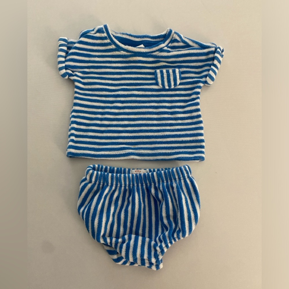 Cat & Jack Blue and White summer set 0-3mo